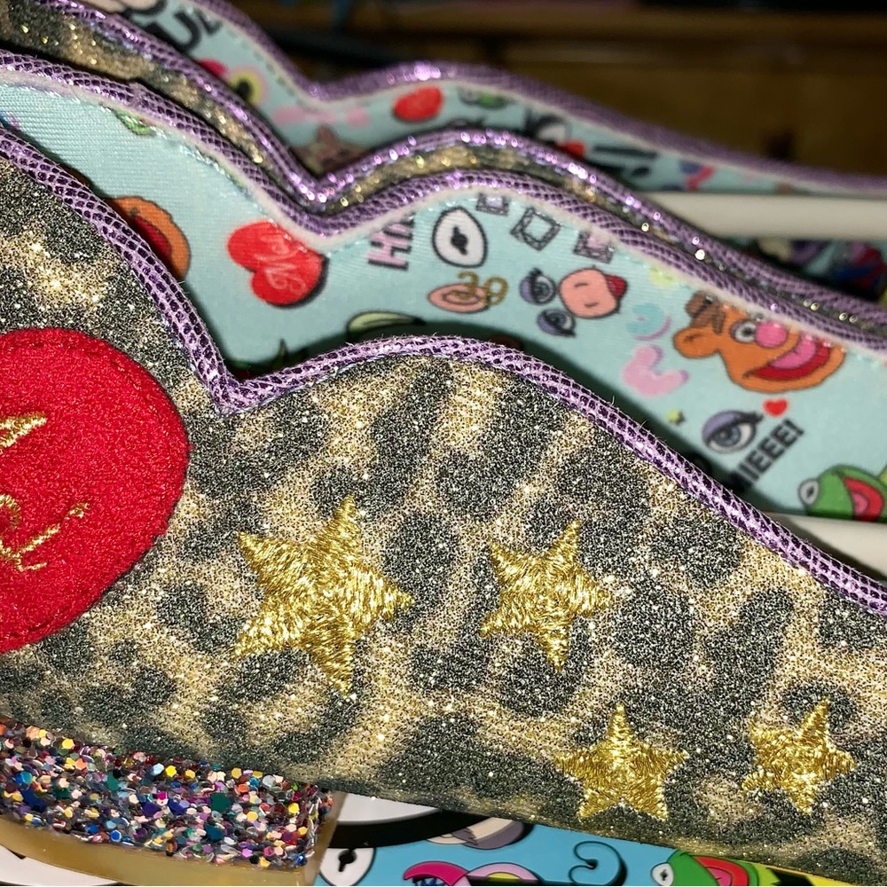 Irregular Choice Disney MUPPETS Miss Piggy Cheetah flat shoes sz 39 EU 8 1/2 US - Picture 12 of 14